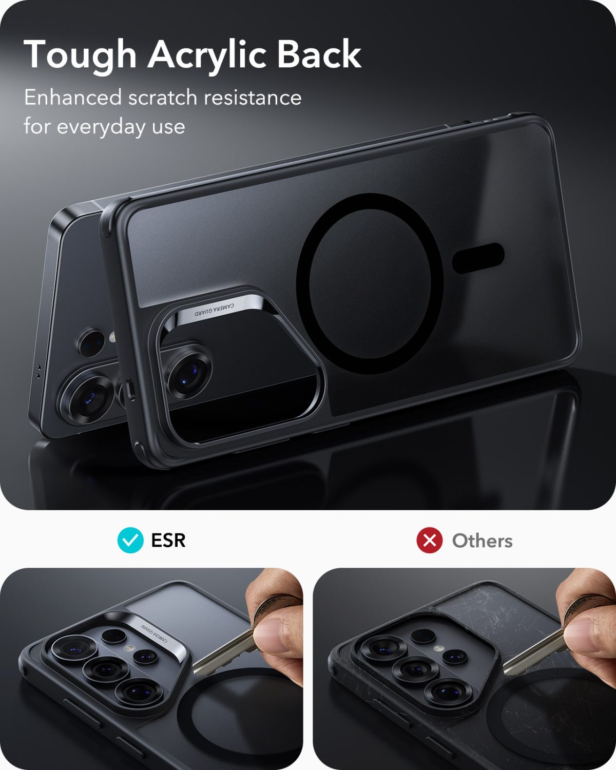 ESR Classic Hybrid Case For Samsung Galaxy S26 Series with MagSafe - Frosted Black - Image 3