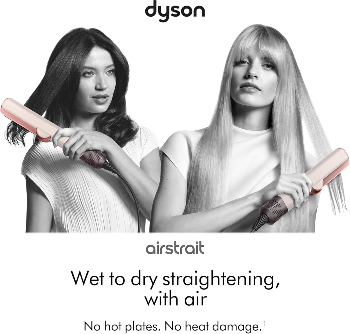 yson Airstrait wet to dry styling results showing 66 percent less frizz and flyaways