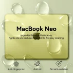 WIWU MacBook Neo case anti yellowing transparent frost citrus material