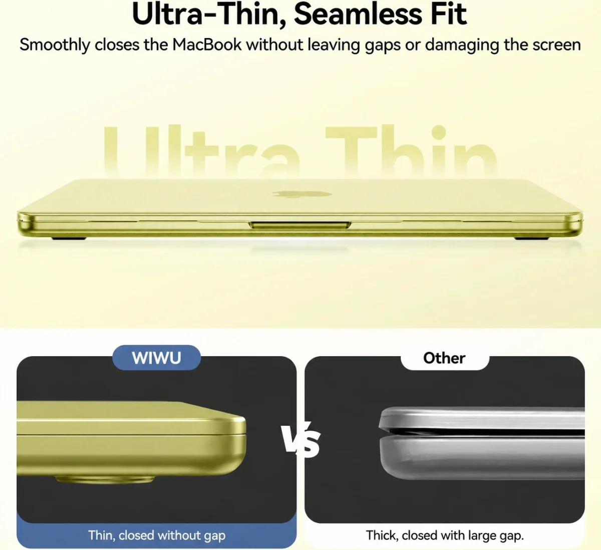 WIWU MacBook Neo case ultra thin profile with precise port cutouts