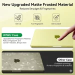 WIWU MacBook Neo case bottom view with heat dissipation vents and rubber feet