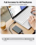 WIWU Ultra Slim Hard Shell Case for MacBook Neo- Frost Clear - Image 4
