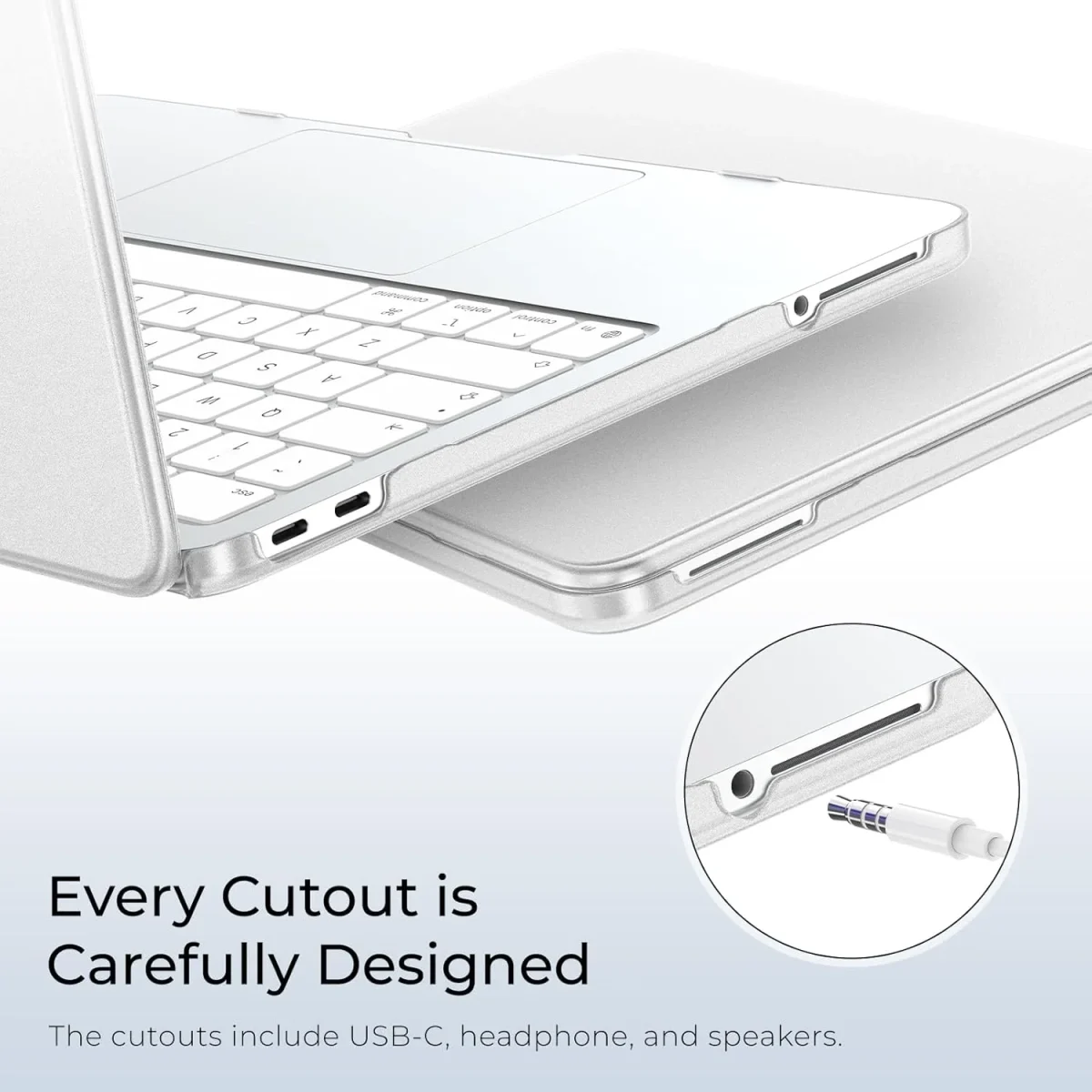 WIWU MacBook Neo case ultra thin profile with precise port cutouts