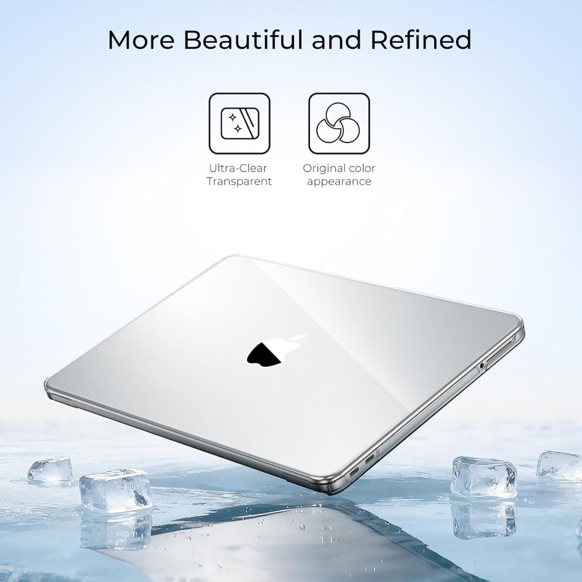 WIWU MacBook Neo case bottom view with heat dissipation vents and rubber feet