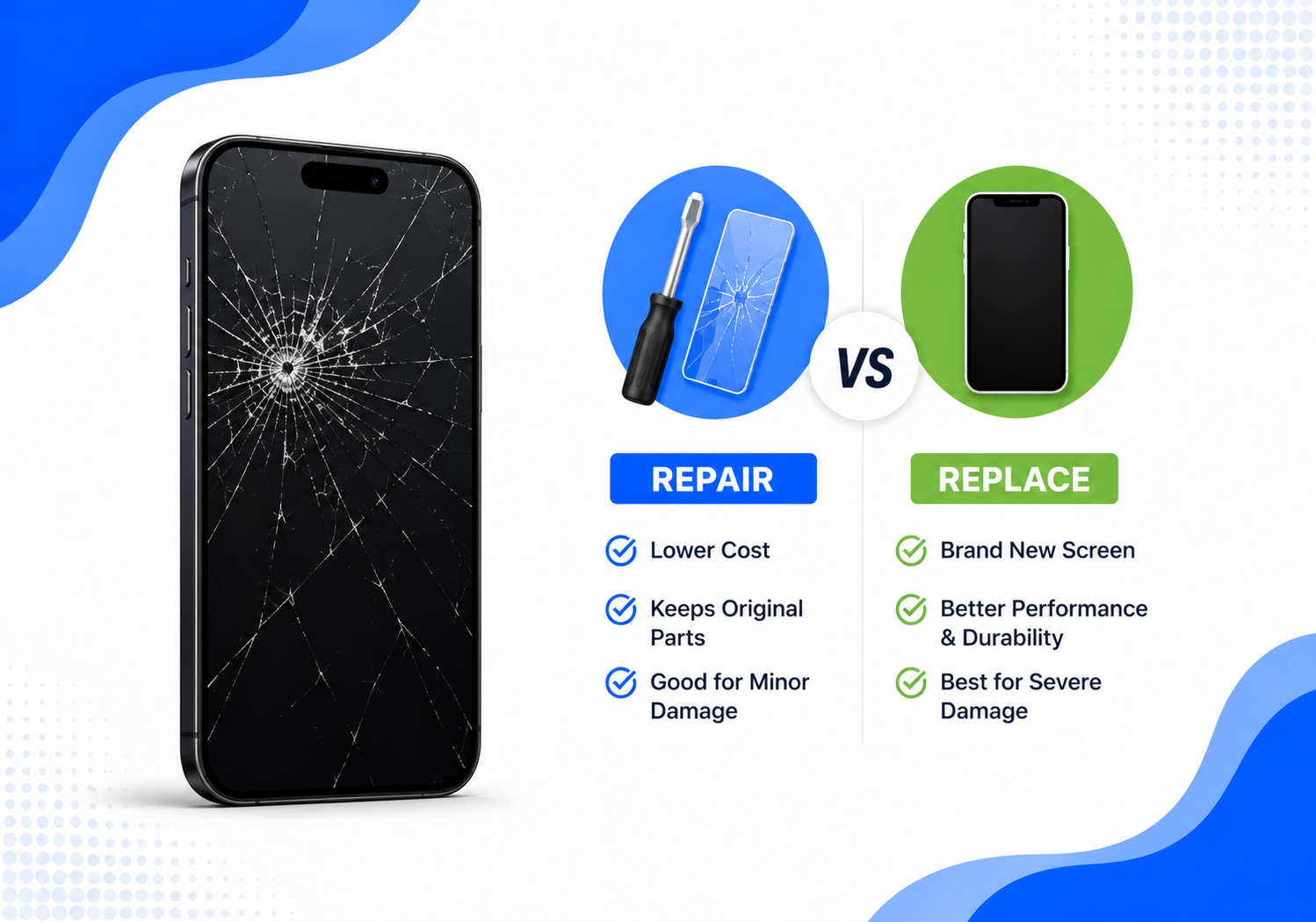 how to fix a cracked phone screen