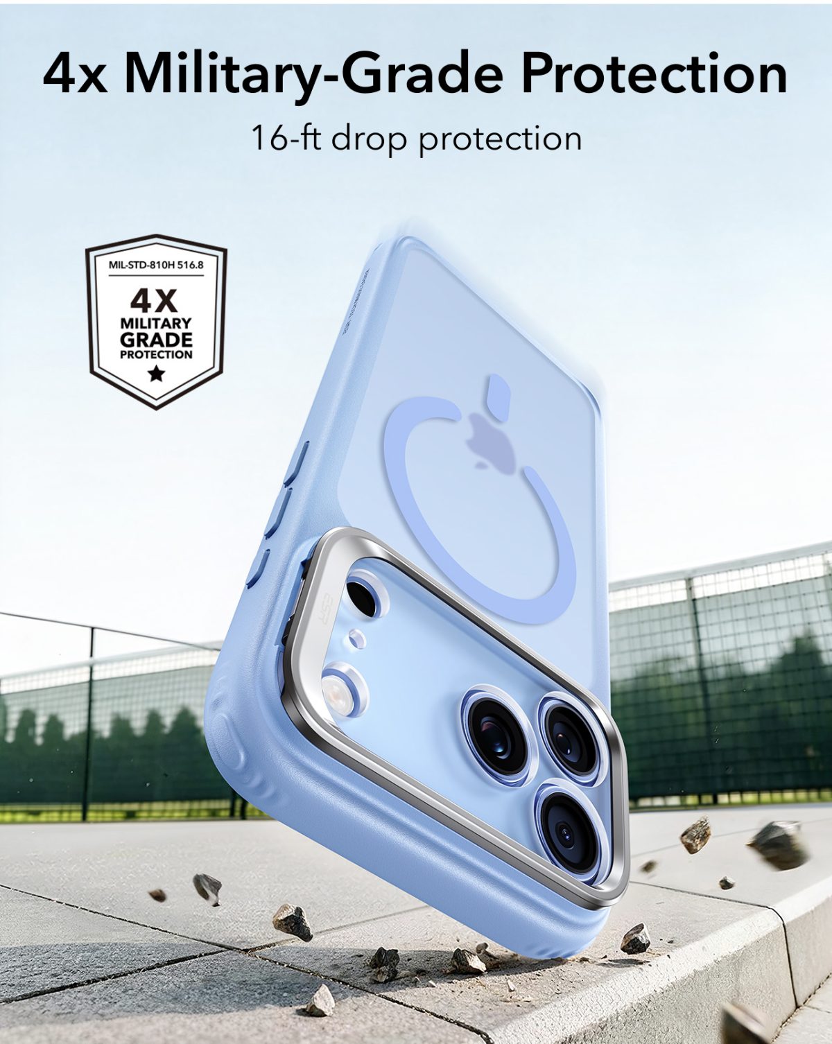ESR iPhone 18 & 17 Series Classic Flex Stand Case Light Blue