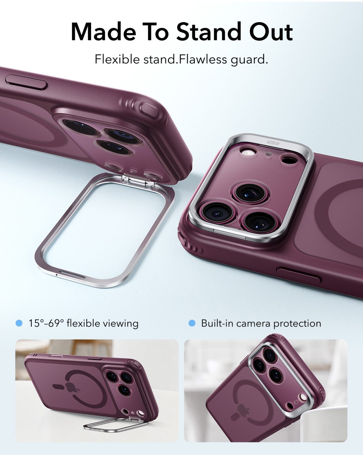 ESR iPhone 18 & 17 Series Classic Flex Stand Case Red
