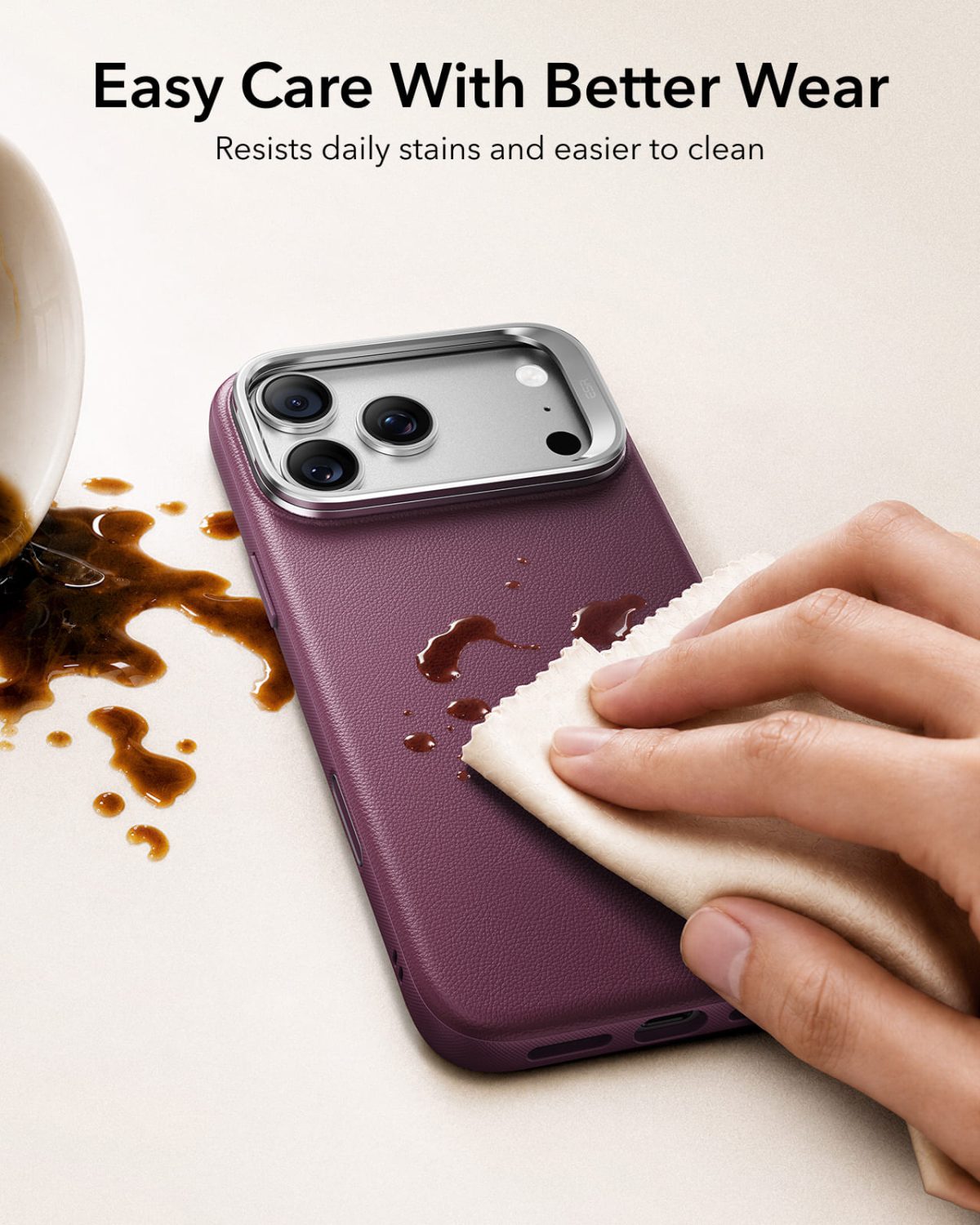 ESR iPhone 1817 Series Atelier Magnetic Deep Burgundy Case Price in BD