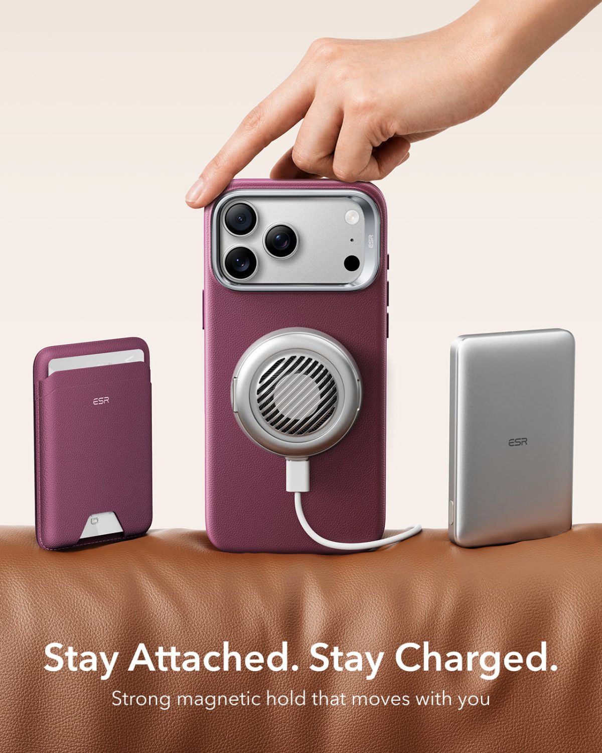 ESR iPhone 1817 Series Atelier Magnetic Deep Burgundy Case Price in BD