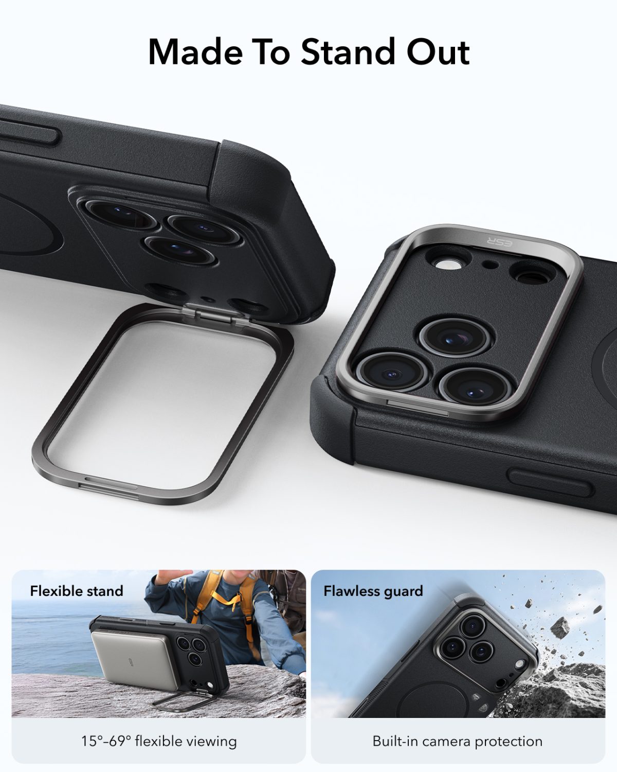 ESR Cyber Tough iPhone 18 & 17 Series Magnetic Case Black