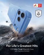 ESR iPhone 18, 17 Series Cyber Tough Flex Stand Case Light Blue