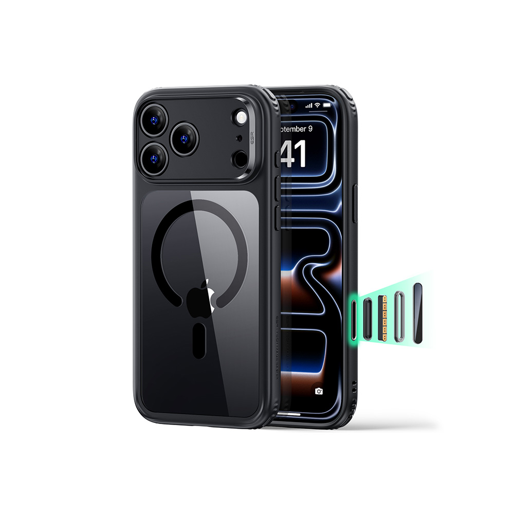 ESR iPhone 18/17 Series Classic Hybrid Case (Clear Black)