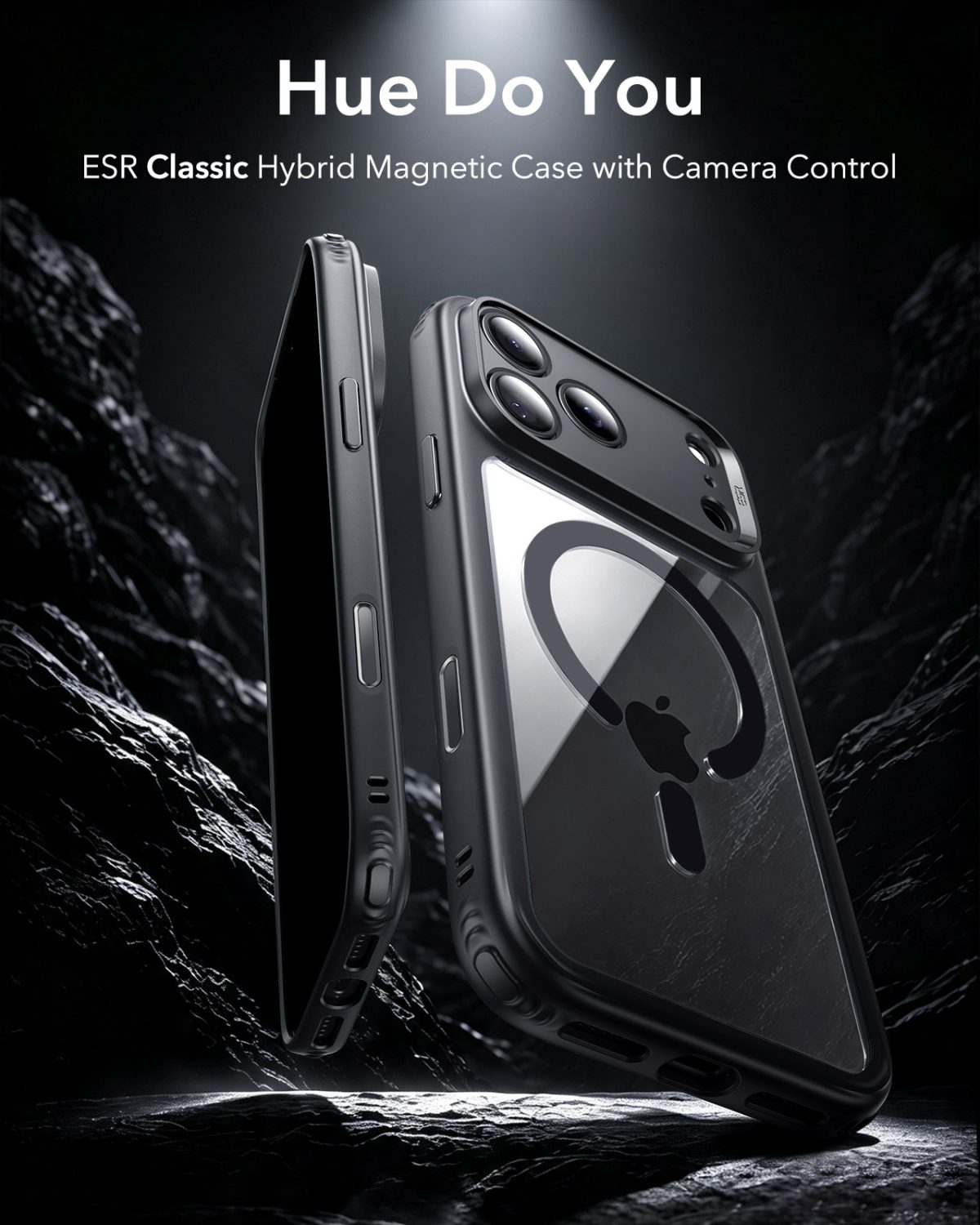 ESR iPhone 18/17 Series Classic Hybrid Case with Camera Control Button (Clear Black) - Image 6