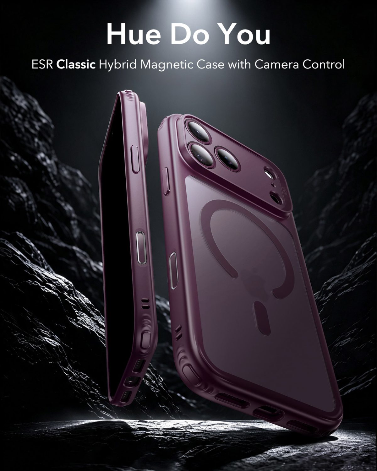 ESR iPhone 1817 Series Classic Hybrid Case (Frosted Deep Burgundy)