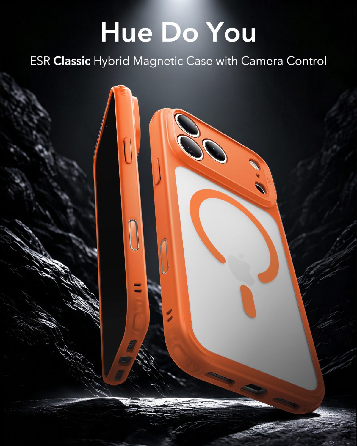 ESR iPhone 18/17 Series Classic Hybrid Case with Camera Control Button (Frosted Orange) - Image 2