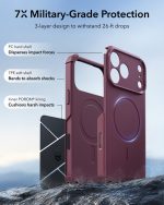 ESR iPhone 1817 Series Cyber Tough Flex Stand Case Deep Burgundy