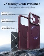ESR iPhone 1817 Series Cyber Tough Flex Stand Case Deep Burgundy